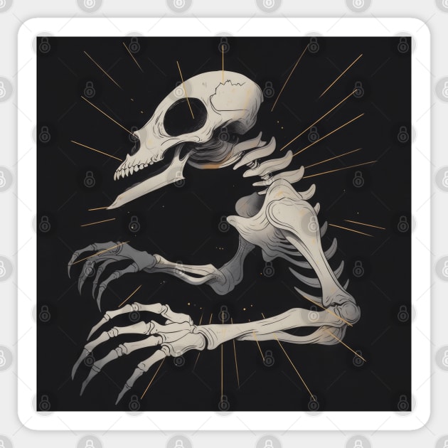 Sketch of an Alien Skeleton Sticker by Sheptylevskyi